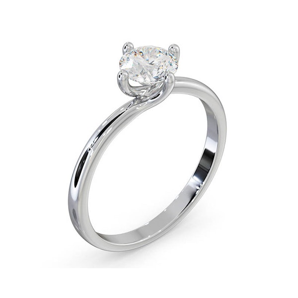 Certified 0.70CT Lily Platinum Engagement Ring G/SI1 - Image 2