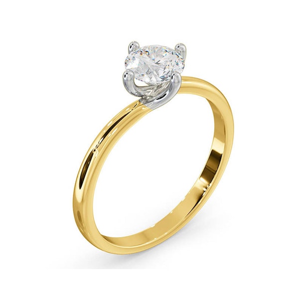 Certified 0.70CT Lily 18K Gold Engagement Ring G/SI1 - Image 2