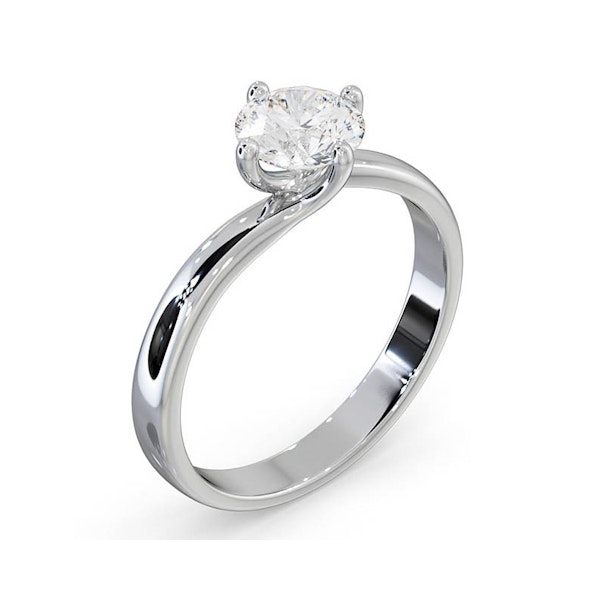 Certified 0.90CT Lily Platinum Engagement Ring G/SI2 - Image 2
