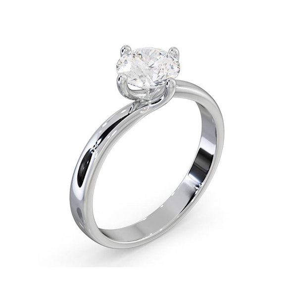 Certified 1.00CT Lily Platinum Engagement Ring G/SI2 - Image 2