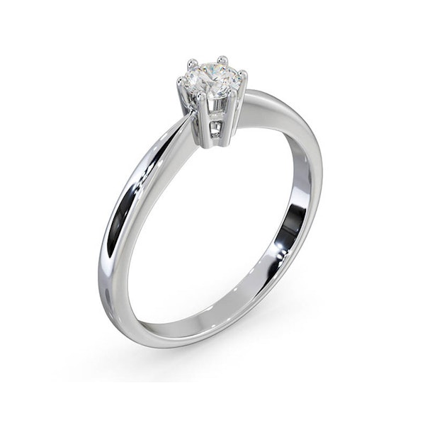 Engagement Ring High Set Chloe 0.25ct Lab Diamond H/Si in 18KW Gold - Image 2