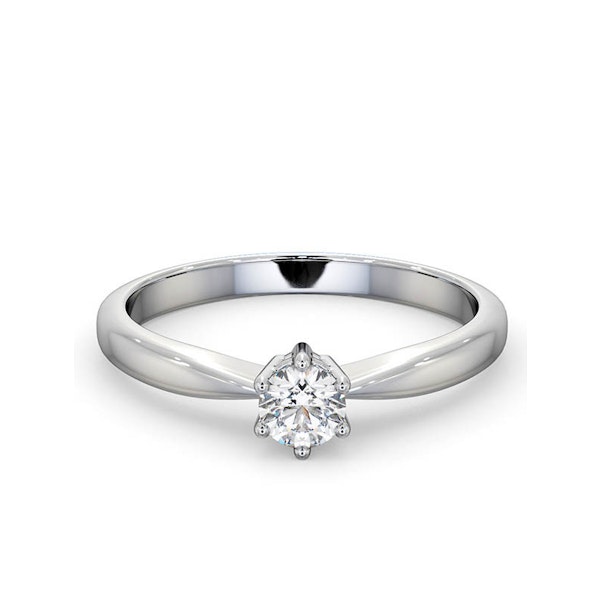 Engagement Ring High Set Chloe 0.25ct Lab Diamond H/Si in 18KW Gold - Image 3