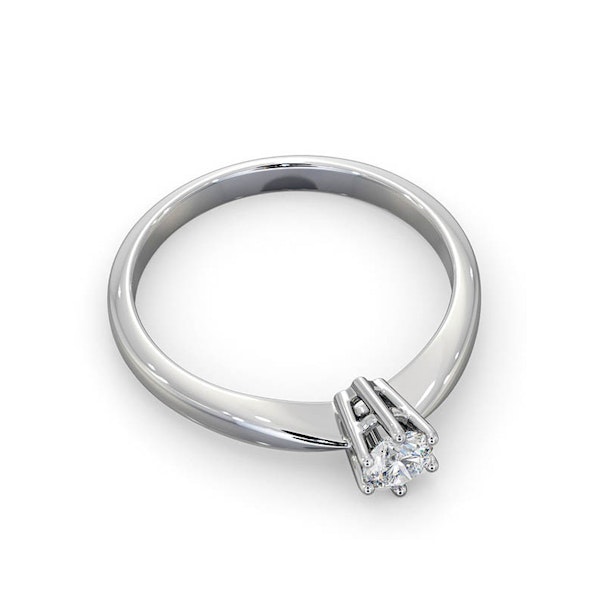Certified High Set Chloe 18K White Gold Diamond Engagement Ring 0.25CT - Image 4