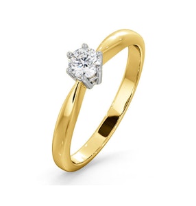 Engagement Ring Certified Diamond 0.25CT H/SI High Set Chloe 18K Gold