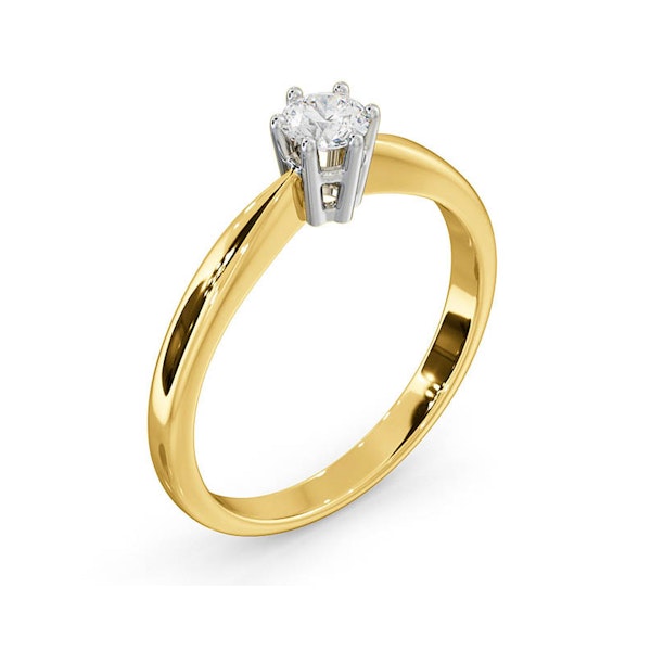Engagement Ring Certified Diamond 0.25CT H/SI High Set Chloe 18K Gold - Image 2