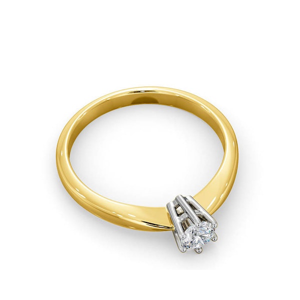 Engagement Ring High Set Chloe 0.25ct Lab Diamond H/Si in 18K Gold - Image 4