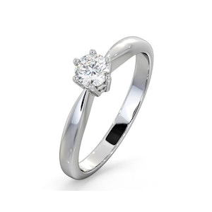 Certified High Set Chloe 18K White Gold Diamond Engagement Ring 0.33CT