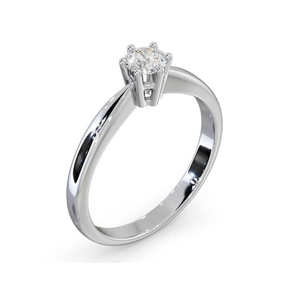 Certified High Set Chloe 18K White Gold Diamond Engagement Ring 0.33CT - Image 2