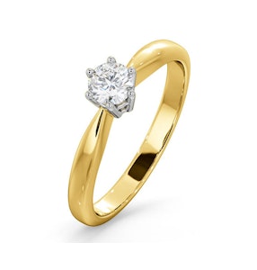 Certified High Set Chloe 18K Gold Diamond Engagement Ring 0.33CT