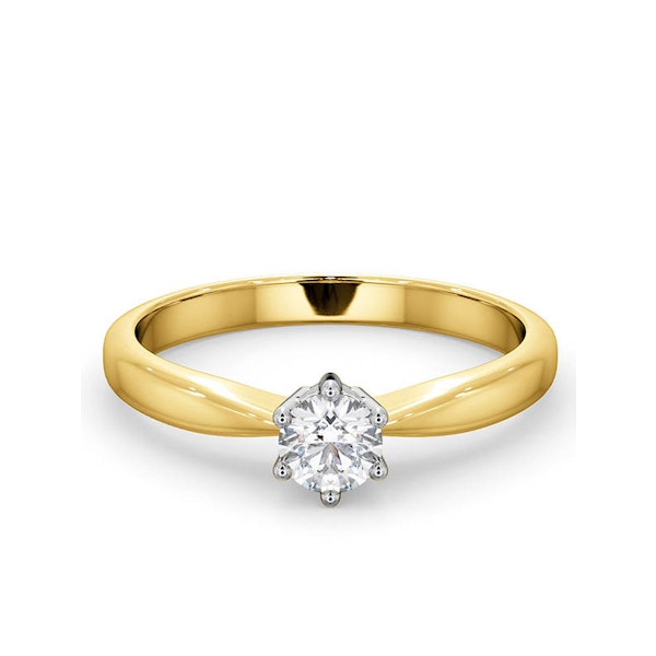 Engagement Ring High Set Chloe 0.33ct Lab Diamond H/Si in 18K Gold - Image 3