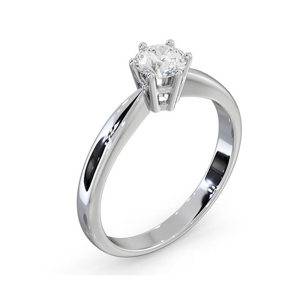 Platinum Half Carat Diamond Engagement Ring High Set Chloe Lab F/VS1 - Image 2