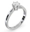 Certified 0.50CT Chloe High 18K White Gold Engagement Ring E/VS1 - image 2