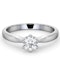 Certified 0.50CT Chloe High 18K White Gold Engagement Ring E/VS1 - image 3