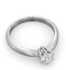 Certified 0.50CT Chloe High 18K White Gold Engagement Ring E/VS1 - image 4
