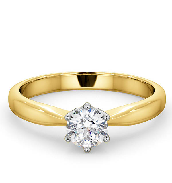 High Set Round Diamond Engagement Rings | The Diamond Store