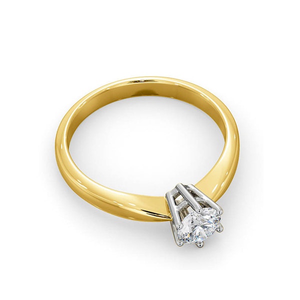 Certified 0.50CT Chloe High 18K Gold Engagement Ring E/VS2 - Image 4