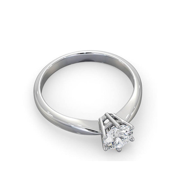 Certified 0.70CT Chloe High Platinum Engagement Ring E/VS2 - Image 4