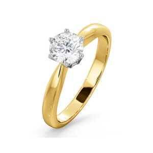 Certified High Set Chloe 18KY DIAMOND Engagement Ring 0.75CT