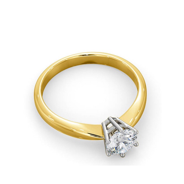 Certified 0.70CT Chloe High 18K Gold Engagement Ring E/VS1 - Image 4