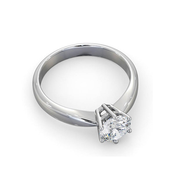 Certified 0.90CT Chloe High Platinum Engagement Ring E/VS1 - Image 4