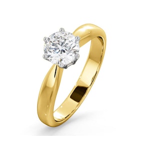 Certified 0.90CT Chloe High 18K Gold Engagement Ring E/VS1