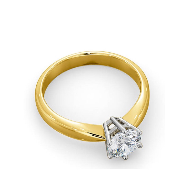 Certified 0.90CT Chloe High 18K Gold Engagement Ring E/VS2 - Image 4