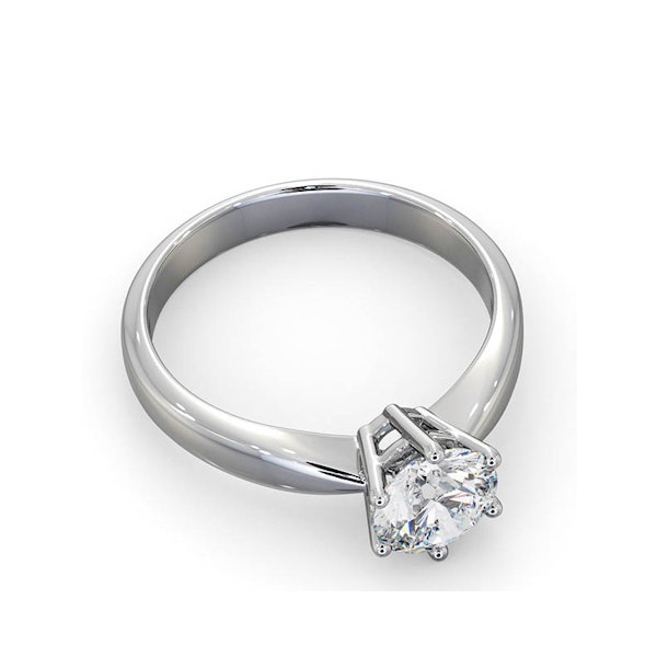 Certified 1.00CT Chloe High Platinum Engagement Ring E/VS1 - Image 4