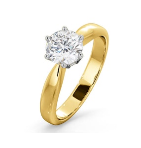 Certified 1.00CT Chloe High 18K Gold Engagement Ring E/VS2