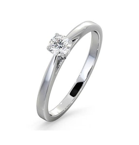 Engagement Ring Certified Elysia 18K White Gold Diamond 0.25CT