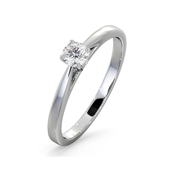 Engagement Ring Certified Petra Platinum Diamond 0.25CT H/SI - Image 1