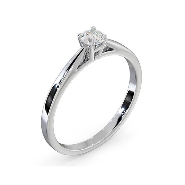 Engagement Ring Certified Petra 18K White Gold Diamond 0.25CT-F-G/VS - Image 2