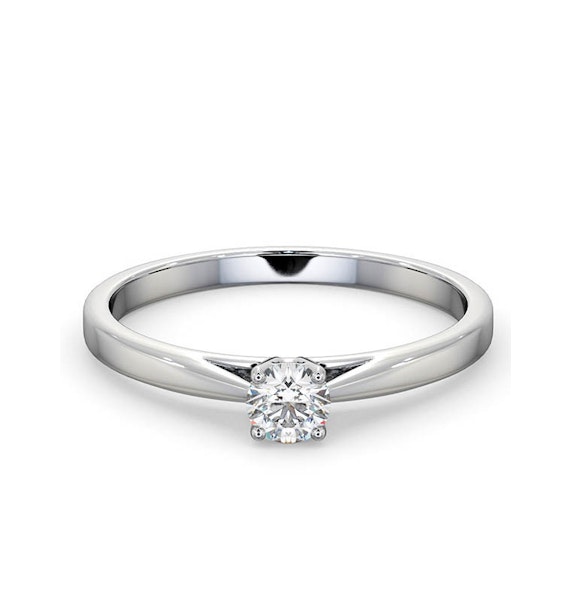 Engagement Ring Certified Elysia 18K White Gold Diamond 0.25CT - Image 3