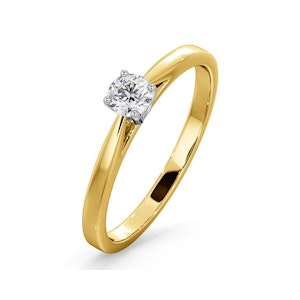 Engagement Ring Certified Petra 18K Gold Diamond 0.25CT-G-H/SI