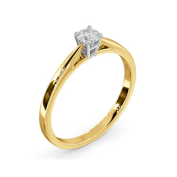 Engagement Ring Certified Petra 18K Gold Diamond 0.25CT-F-G/VS - Image 2