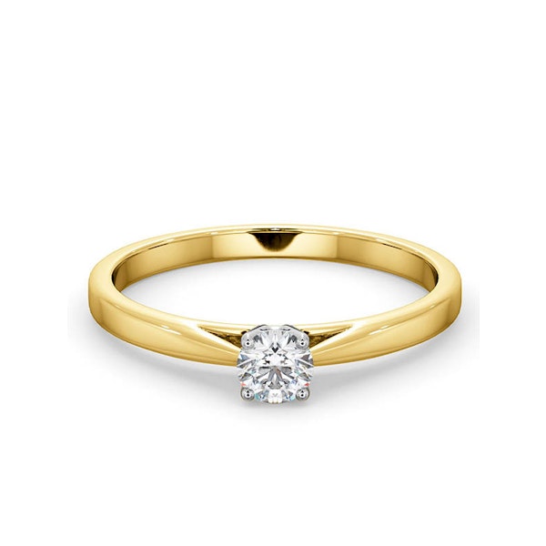 Engagement Ring Certified Petra 18K Gold Diamond 0.25CT-F-G/VS - Image 3