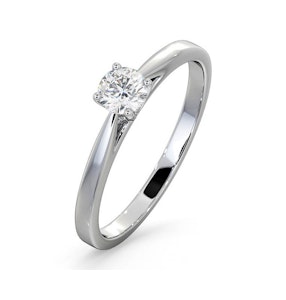 Engagement Ring Certified Elysia 18K White Gold Diamond 0.33CT