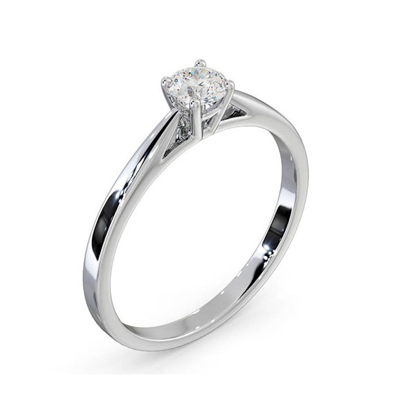 Engagement Ring Certified Elysia Platinum Diamond 0.33CT G/VS - Image 2