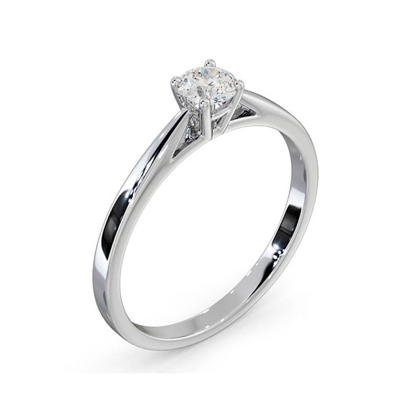 Engagement Ring Certified Petra 18K White Gold Diamond 0.33CT-F-G/VS - Image 2