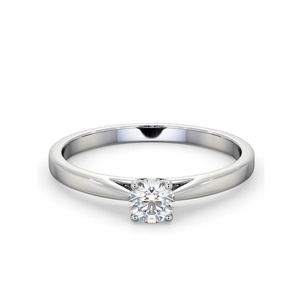 Engagement Ring Certified Petra Platinum Diamond 0.33CT H/SI - Image 3