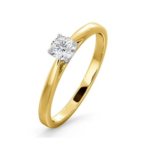 Engagement Ring Certified Petra 18K Gold Diamond 0.33CT-G-H/SI