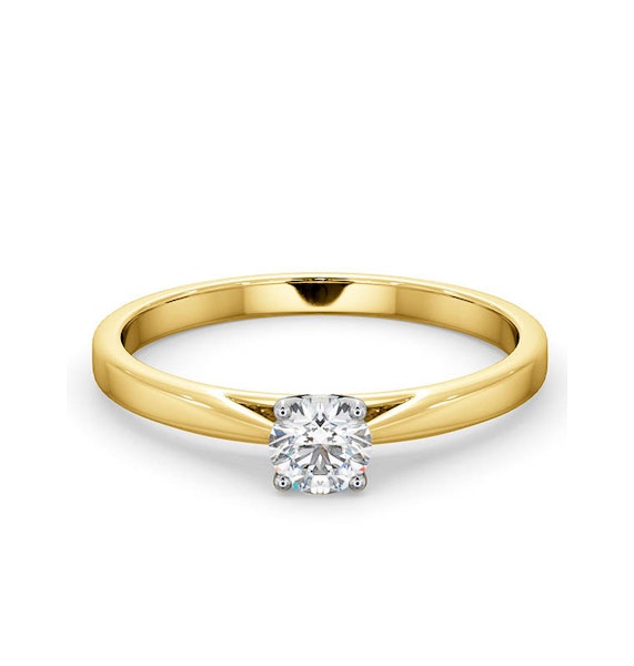 Engagement Ring Certified Elysia 18K Gold Diamond 0.33CT-G-H/SI - Image 3