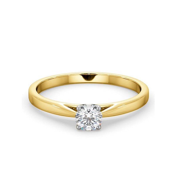 Engagement Ring Certified Petra 18K Gold Diamond 0.33CT - Image 3