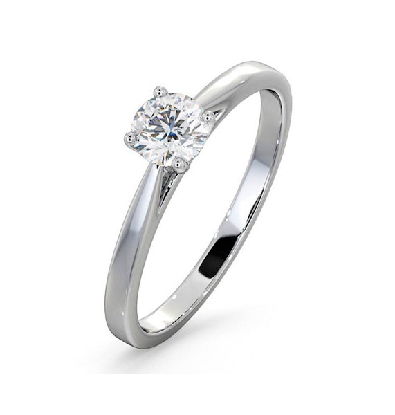 Engagement Ring Certified 0.50CT Elysia Platinum G/SI1 - Image 1