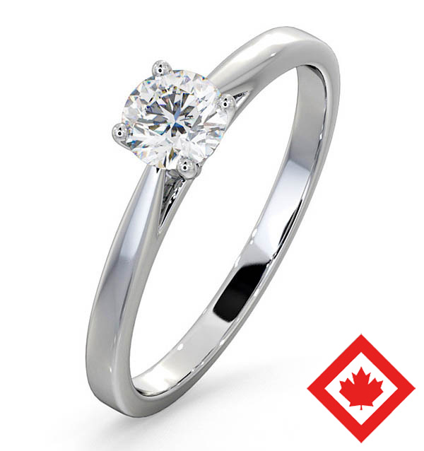 Engagement Ring Petra 18K White Gold Canadian Diamond 0 ...
