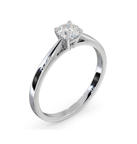 Engagement Ring Certified 0.50CT Elysia Platinum G/SI1 - Image 2