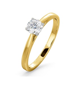 Engagement Ring Certified 0.50CT Elysia 18K Gold E/VS1