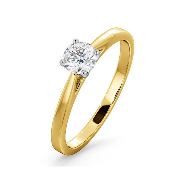 Engagement Ring Certified 0.50CT Petra 18K Gold E/VS2 - Image 1