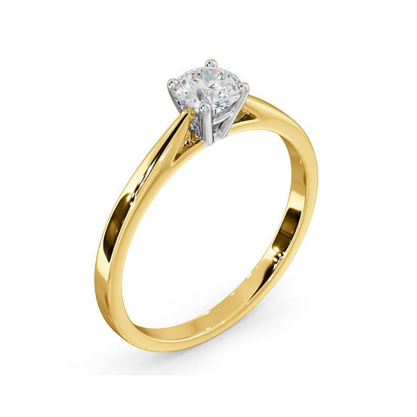 Half Carat Diamond Engagement Ring Petra Lab G/SI1 18K Gold - Image 2