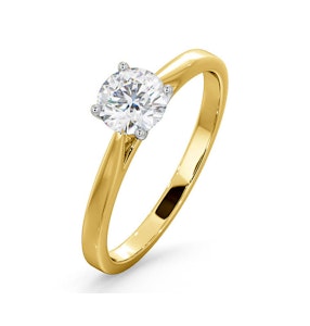 Engagement Ring Certified 0.70CT Elysia 18K Gold E/VS1