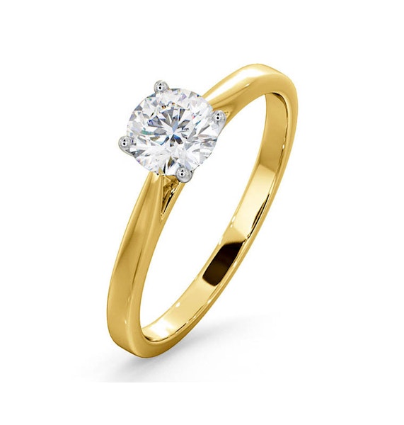 Engagement Ring Certified 0.70CT Elysia 18K Gold G/SI1 - Image 1